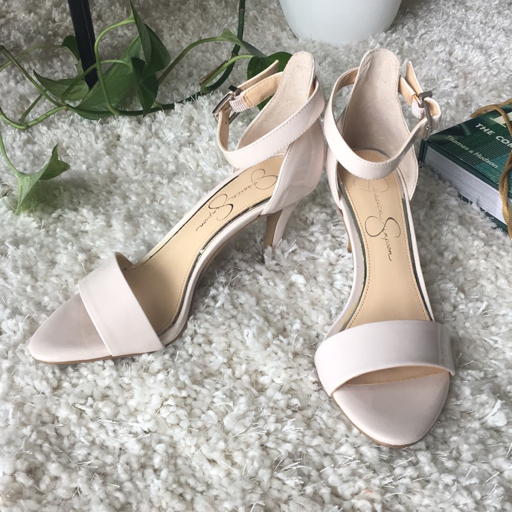 Pink Jessica Simpson Ankle Strap Heels